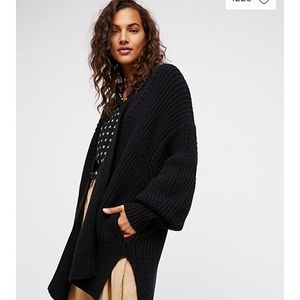 Free people nightingale black cardigan